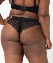 Tanga en microfibre et dentelle femme grande taille